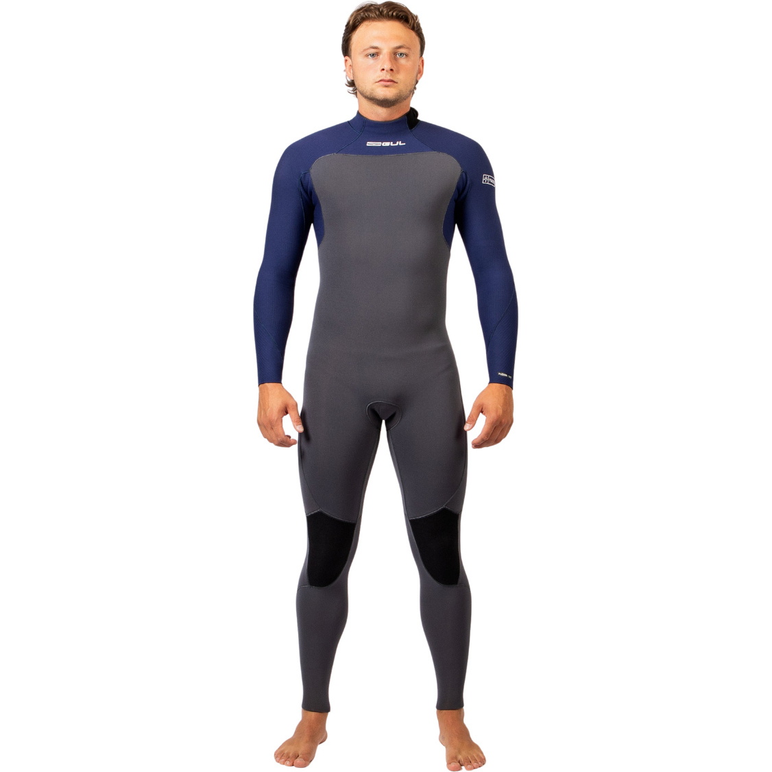 2026 GUL Mens Yulex Flexor 3/2mm Back Zip Wetsuit FX1216 - Grey / Blue